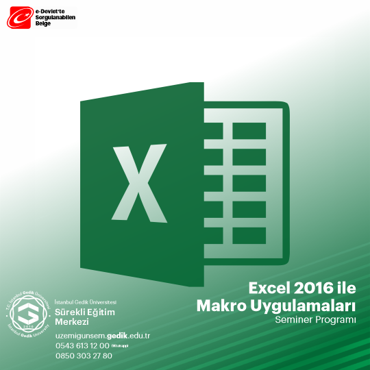 Excel 2016 ile Makro Uygulamaları