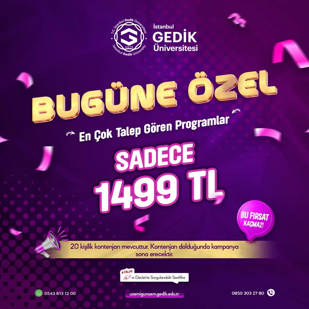 Bugüne Özel En Çok Talep Gören Programlar Sadece 1499₺