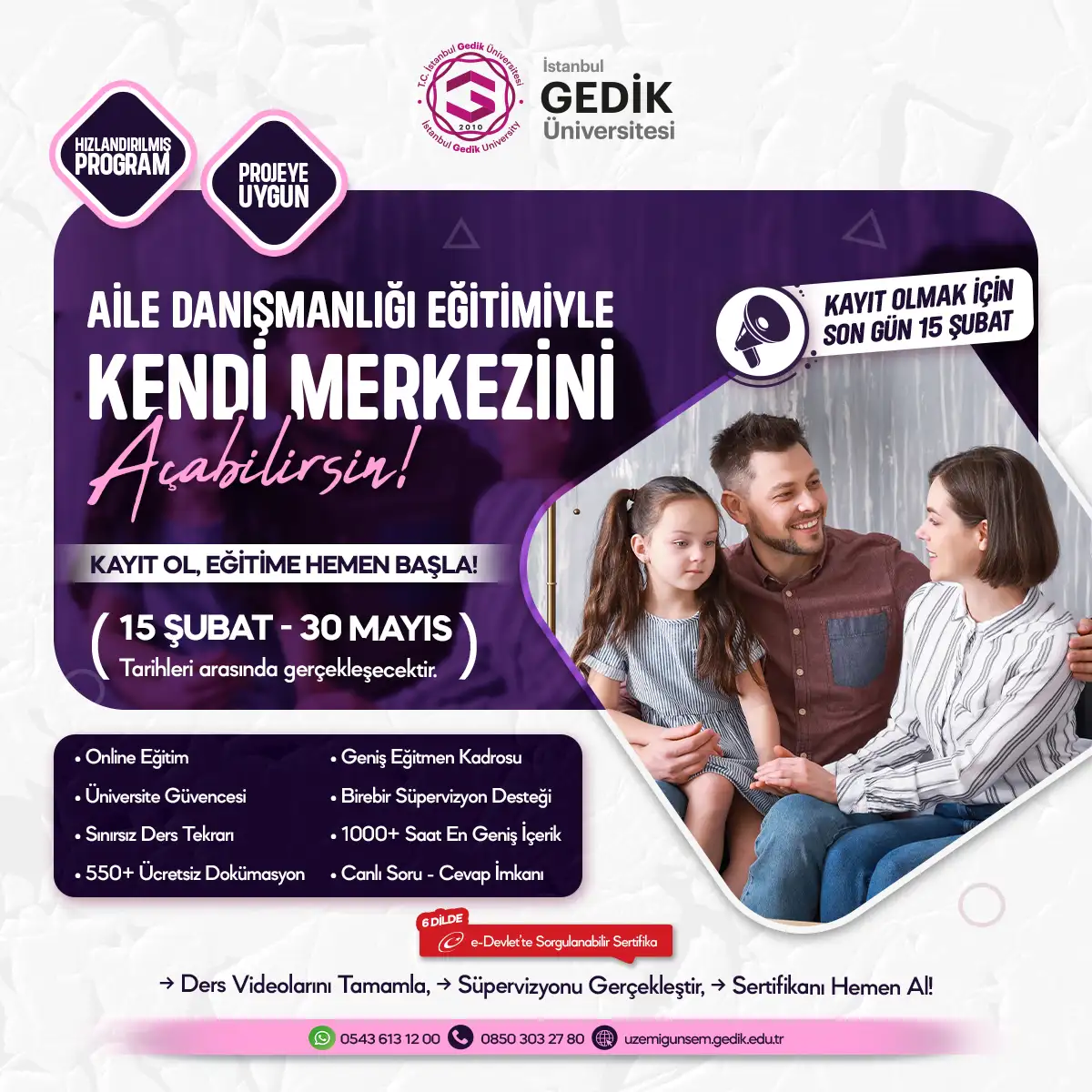 Aile Danışmanlığı Eğitimi Sertifika Programı