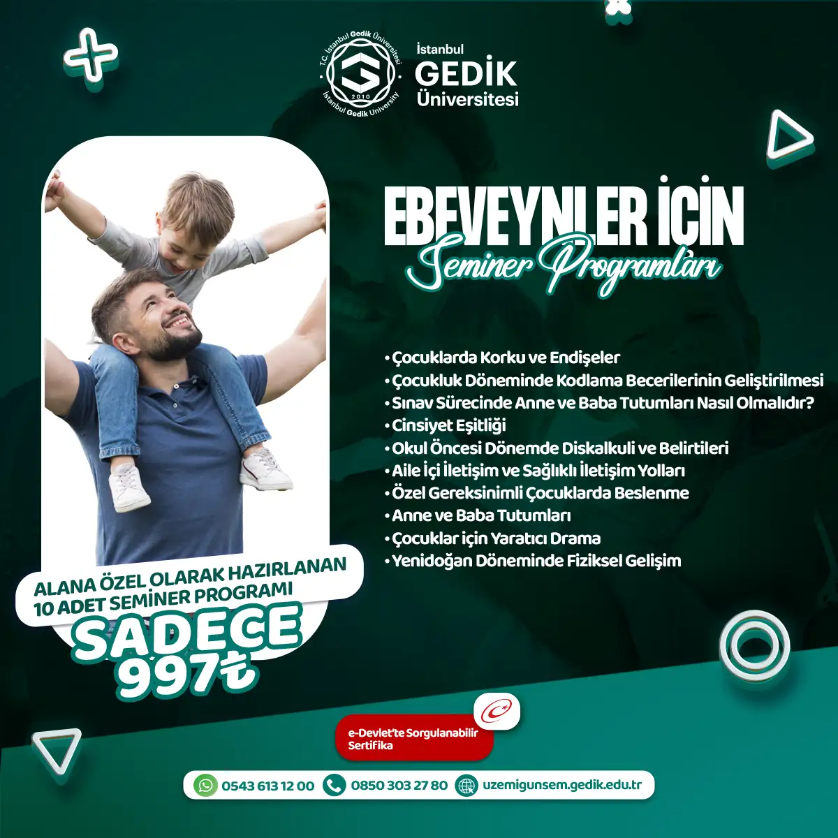 Ebeveynler İçin Seminer Programları (AÖF ÖZEL)