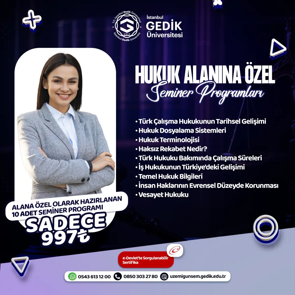 Hukuk Alanına Özel Seminer Programları (AÖF ÖZEL)