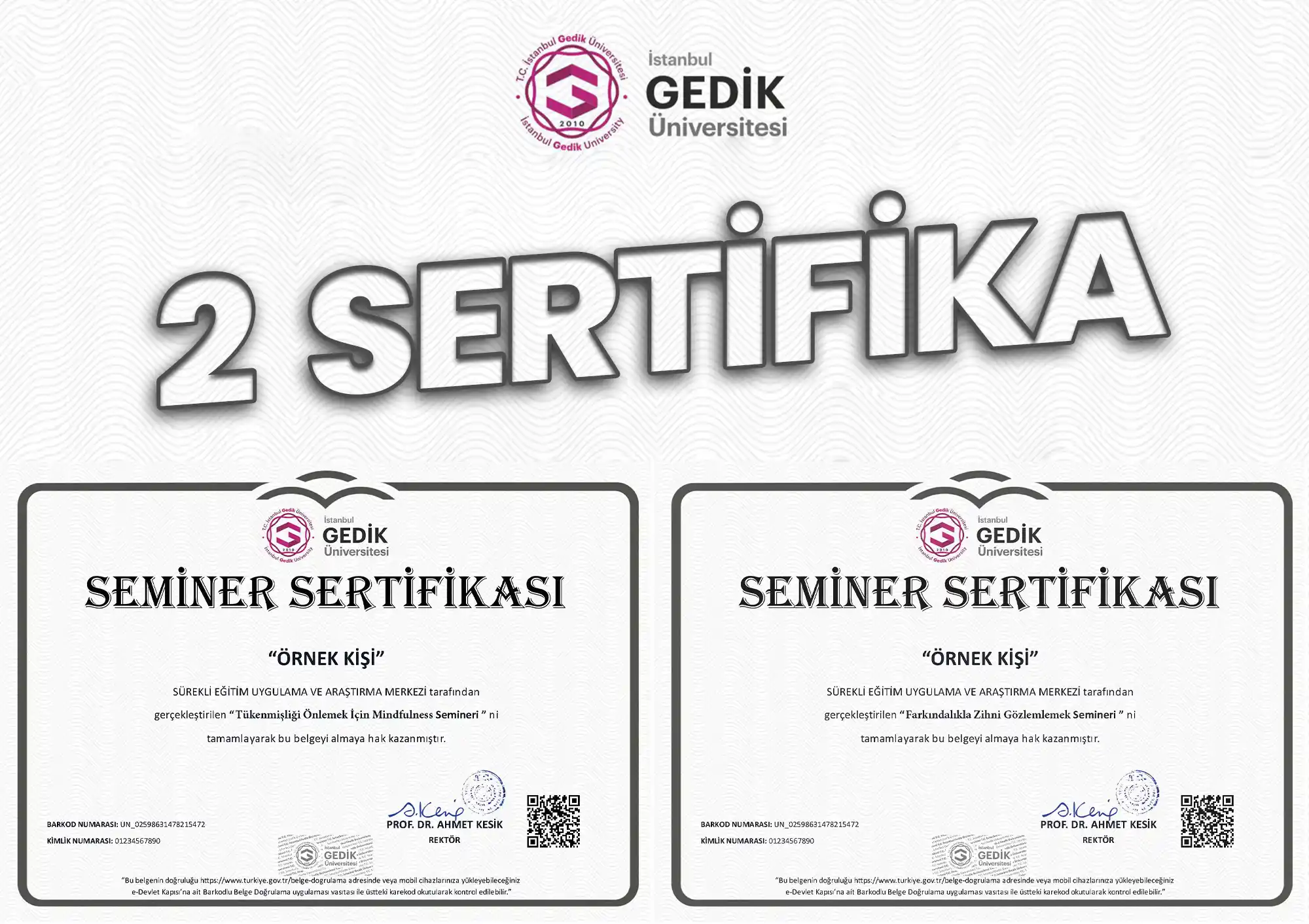 2 Sertifikalı Avantaj Paketi