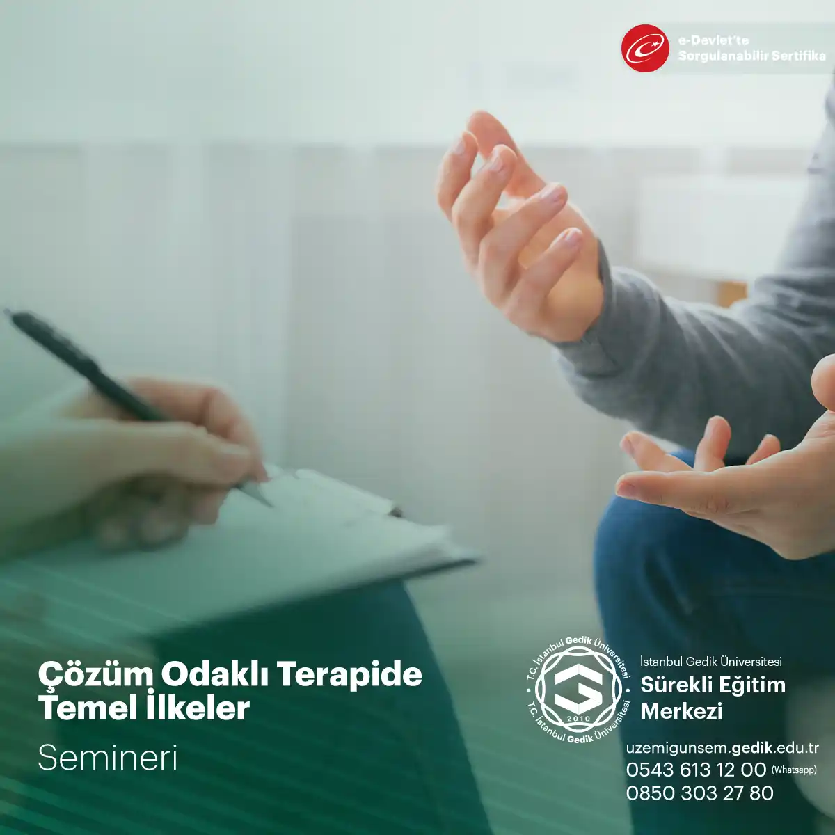 Çözüm Odaklı Terapide Temel İlkeler Semineri