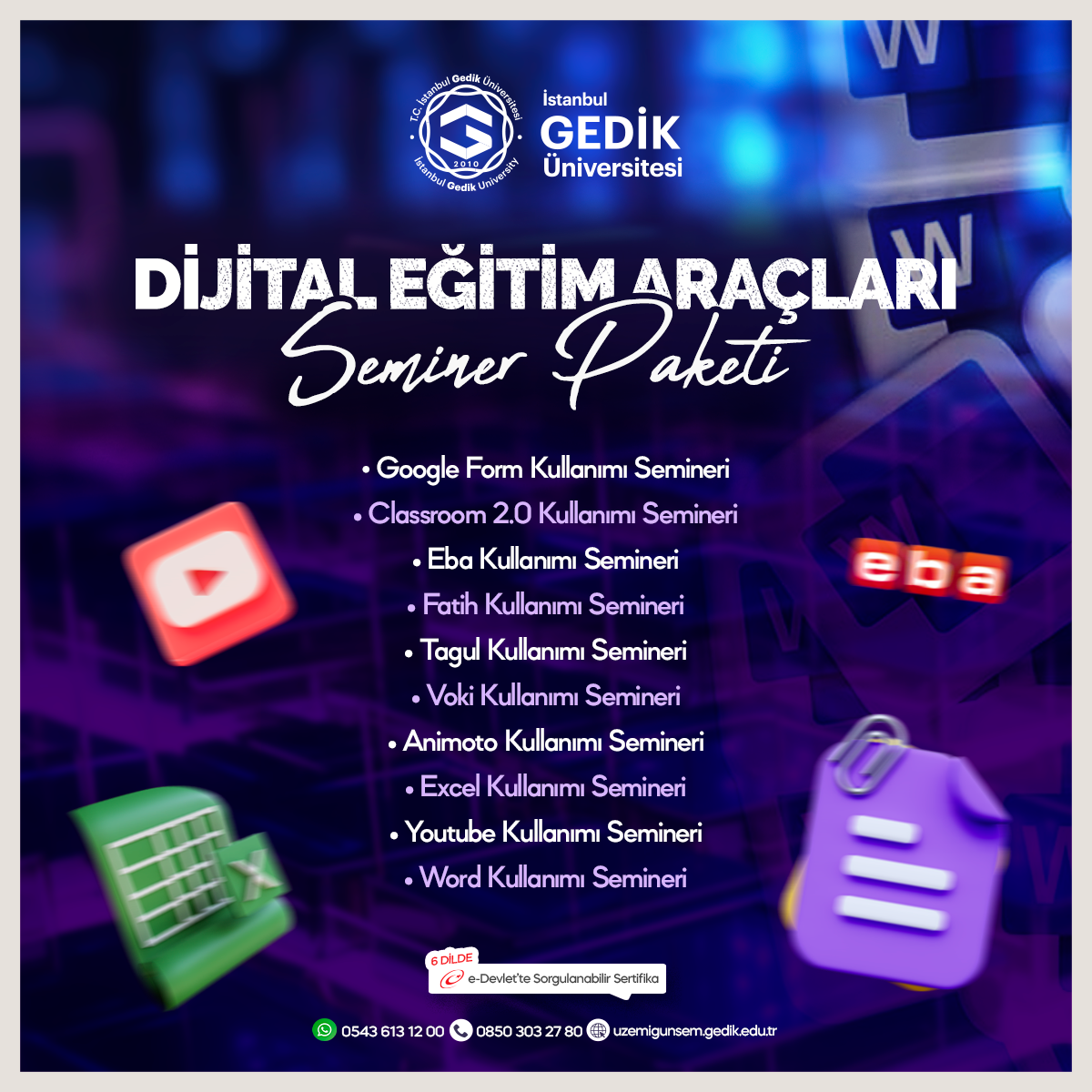 Dijital Eğitim Araçları Seminer Paketi