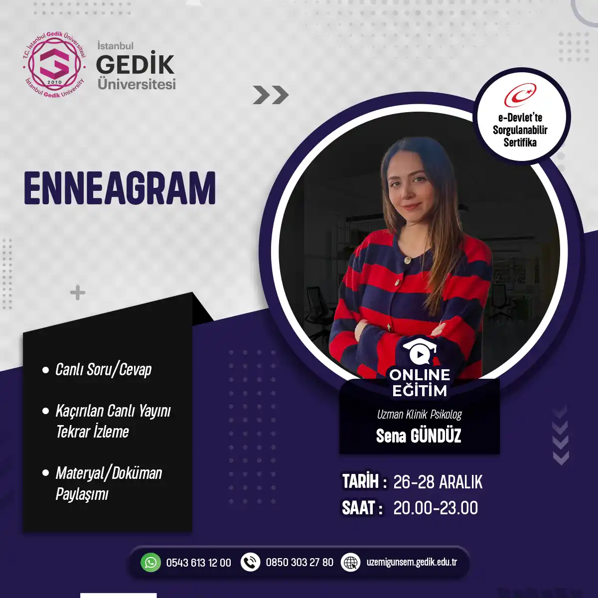 Enneagram Eğitimi Sertifika Programı (CANLI)