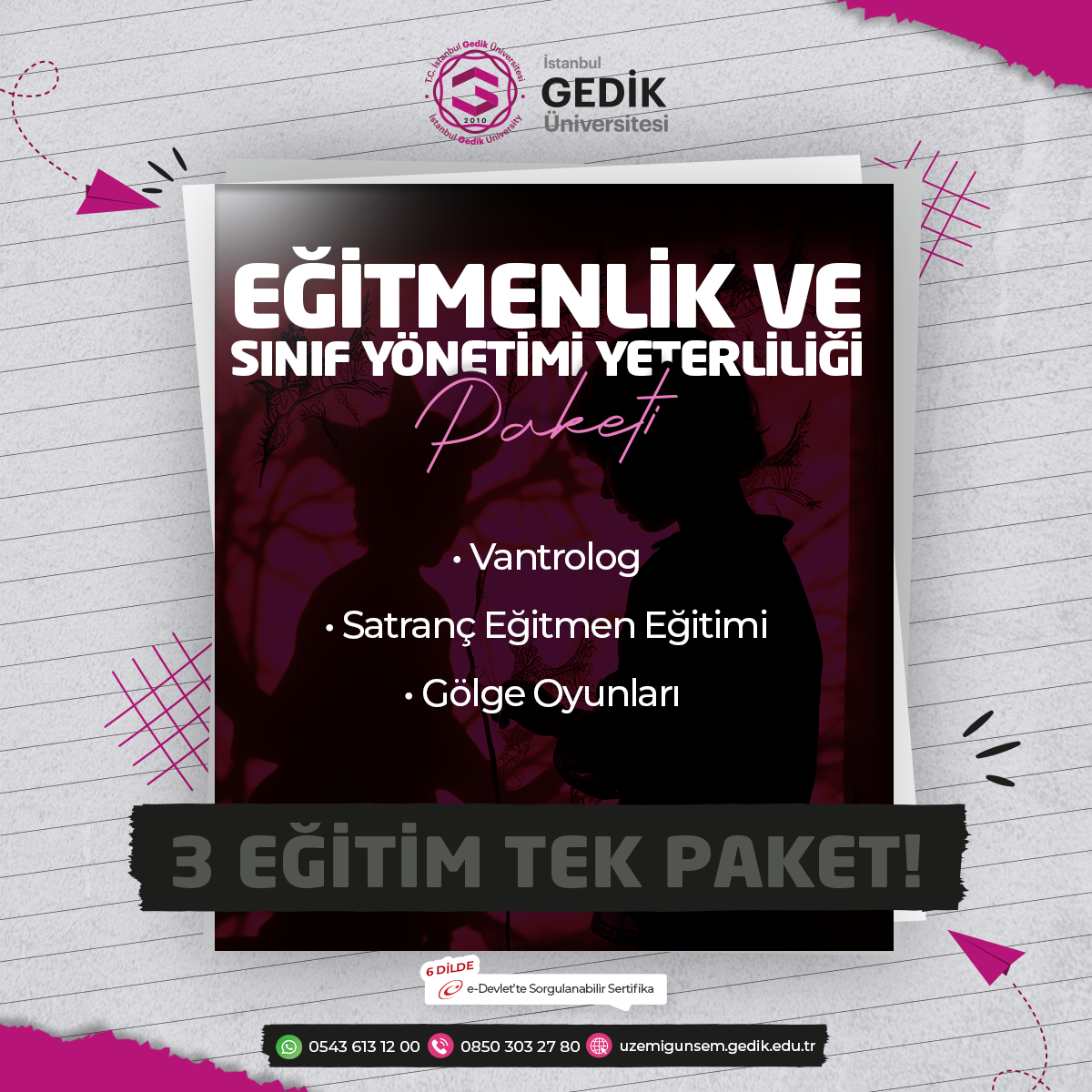 Eğitmenlik ve Sınıf Yönetimi Yeterliliği Paketi