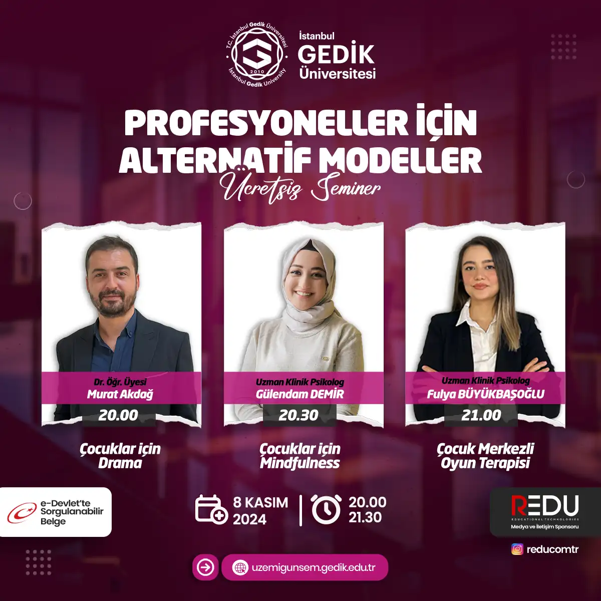 Profesyoneller İçin Alternatif Modeller Seminer Programı