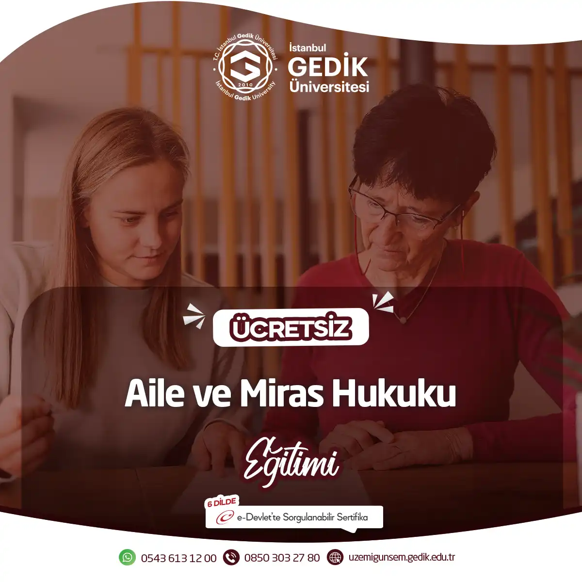 ÜCRETSİZ - Aile ve Miras Hukuku Eğitimi