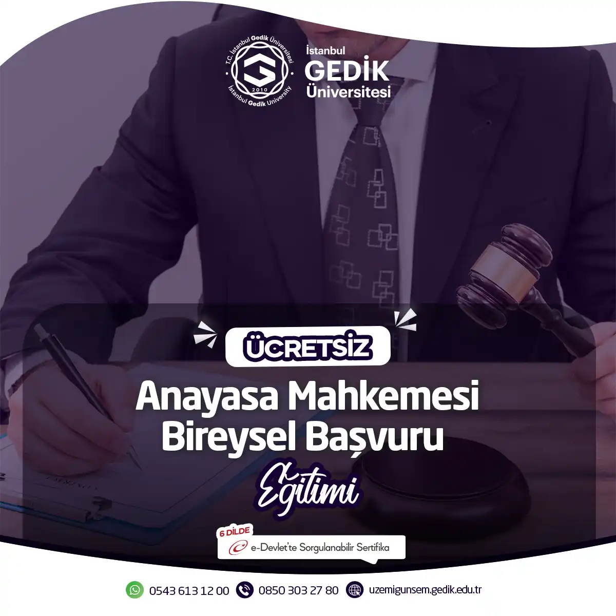 ÜCRETSİZ - Anayasa Mahkemesi Bireysel Başvuru Eğitimi