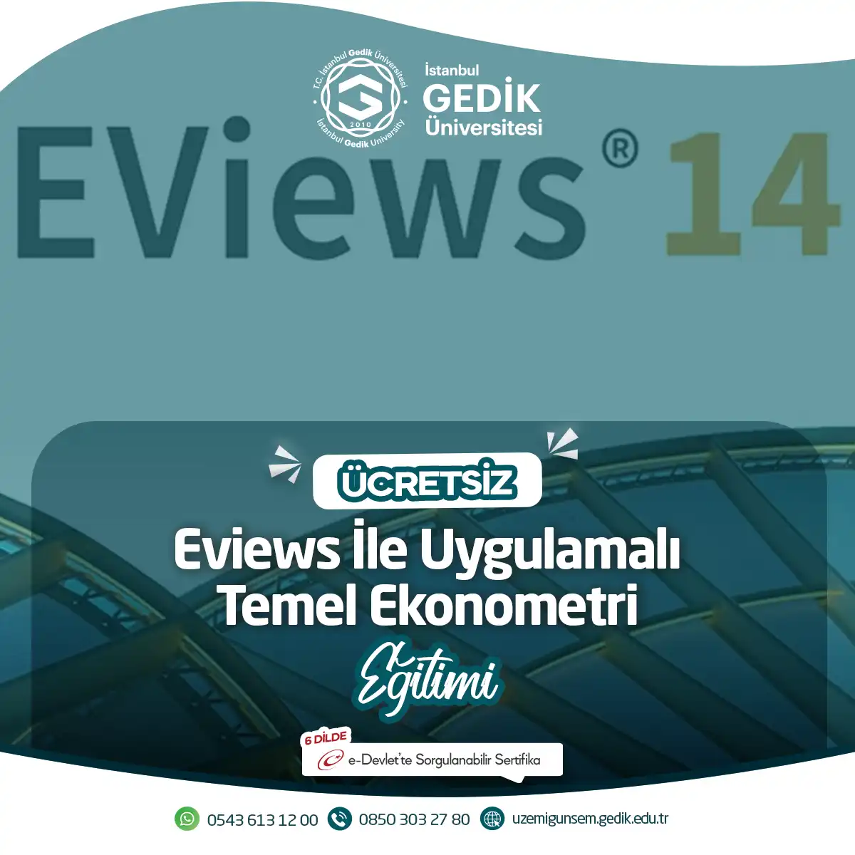 ÜCRETSİZ - Eviews ile Uygulamalı Temel Ekonometri