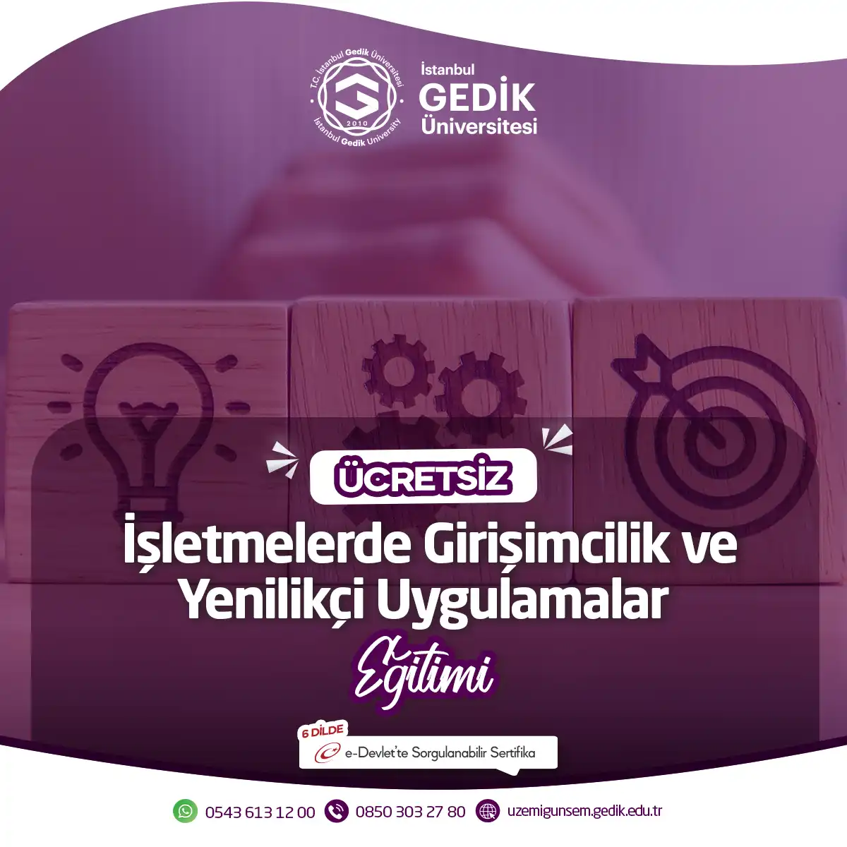 ÜCRETSİZ - İşletmelerde Girişimcilik ve Yenilikçi Uygulamalar Eğitimi