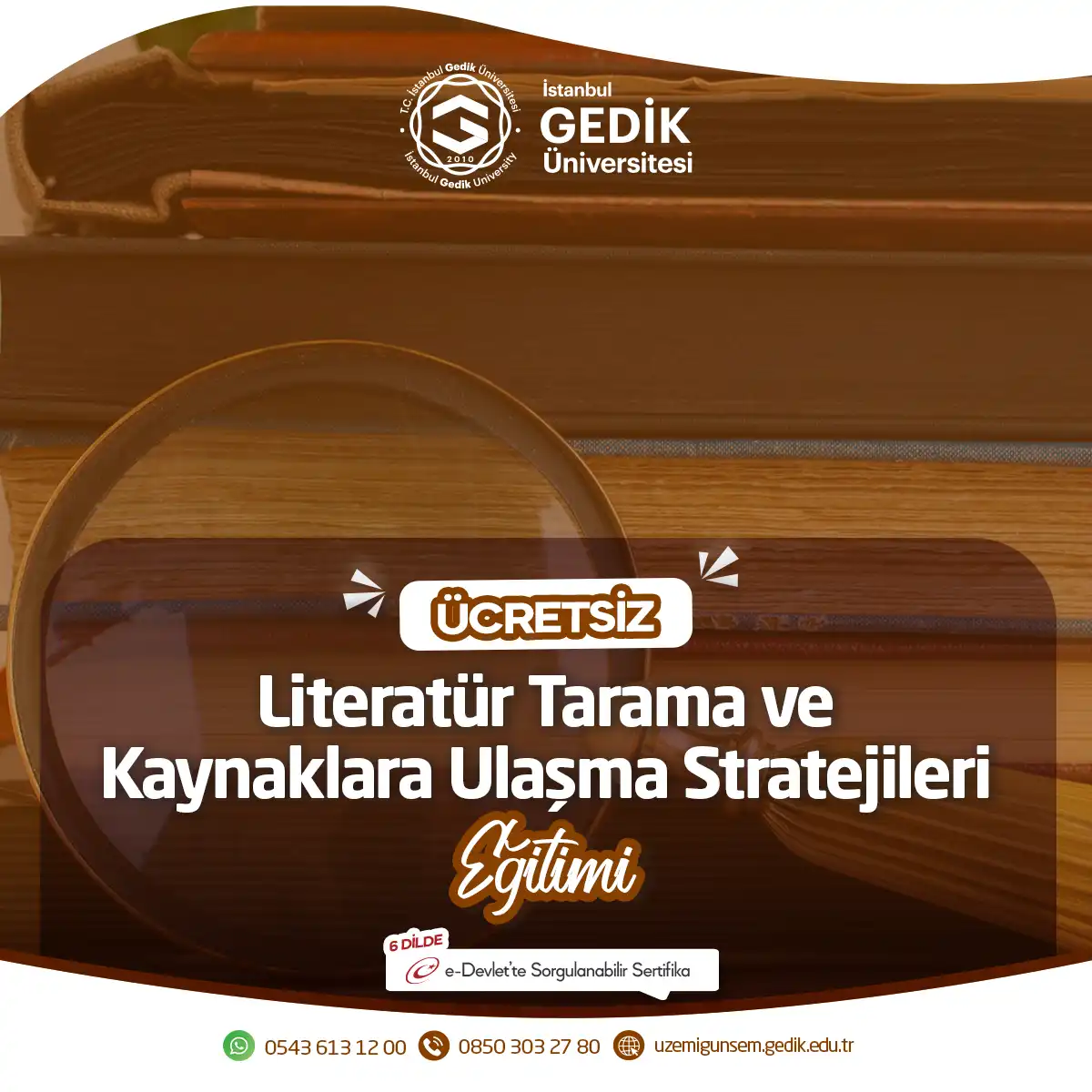 ÜCRETSİZ - Literatür Tarama ve Kaynaklara Ulaşma Stratejileri Eğitimi