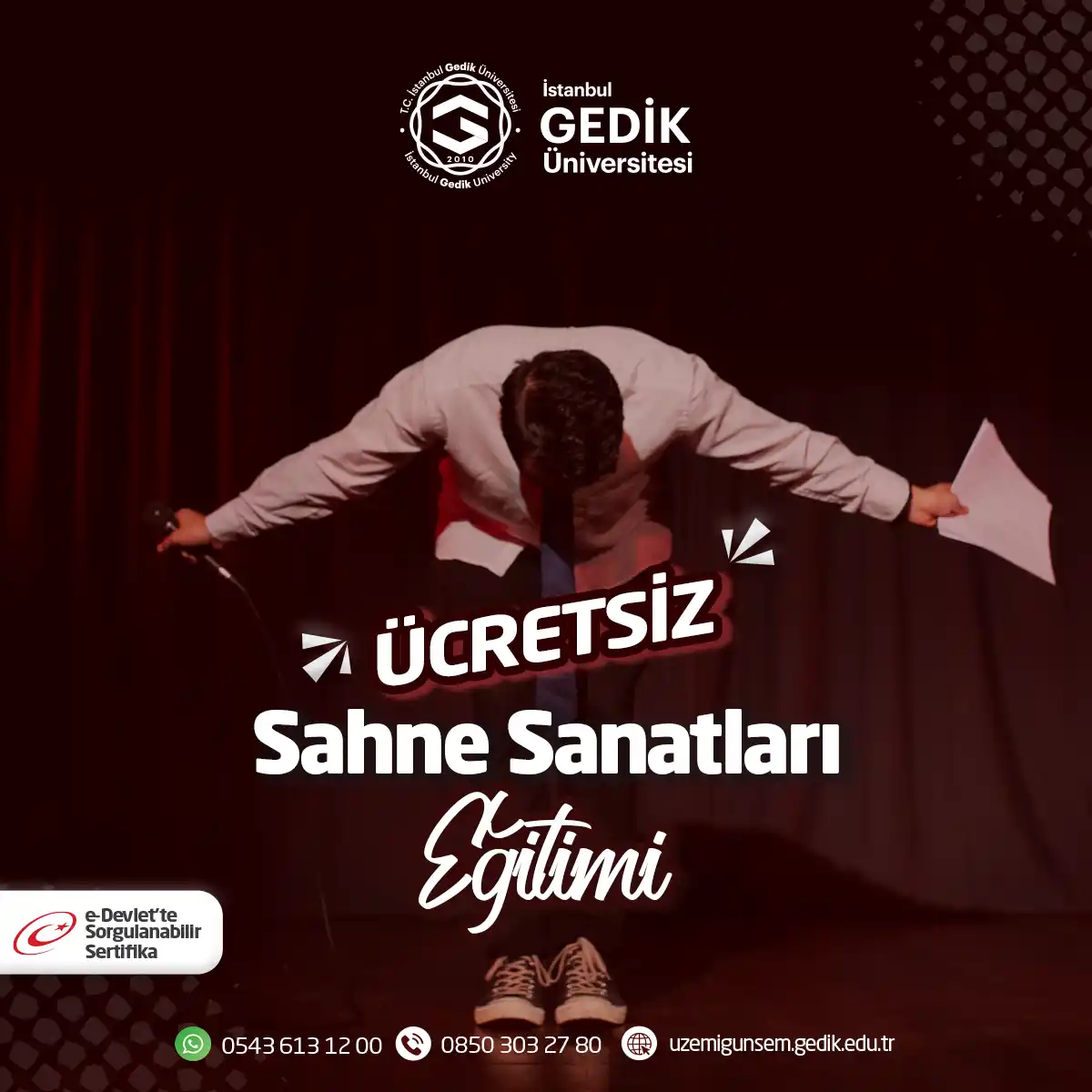 Ücretsiz - Sahne Sanatları Eğitimi