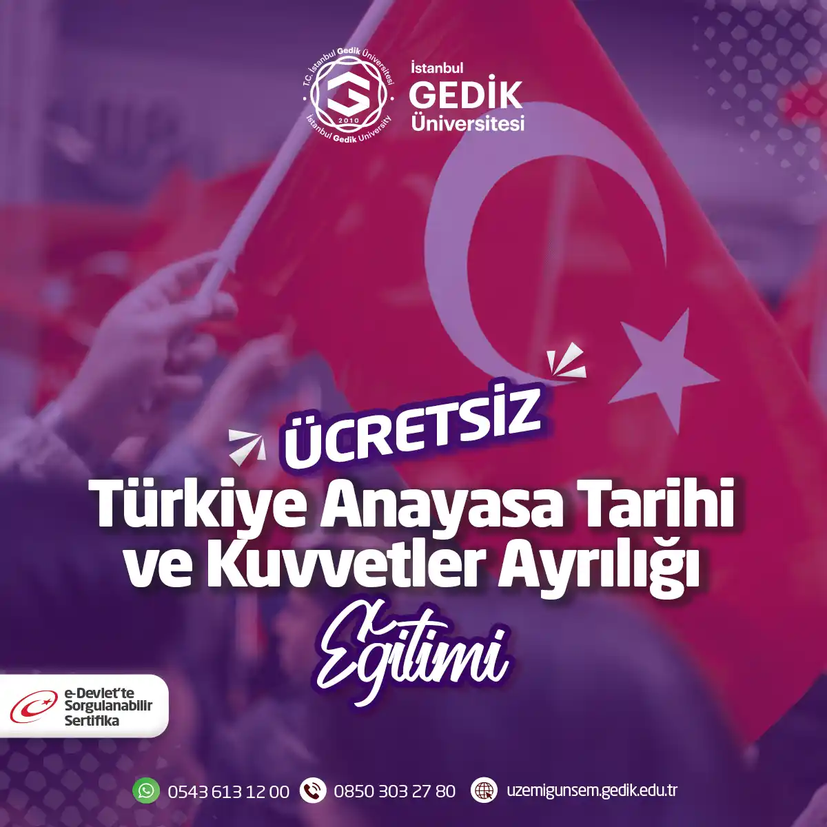 Ücretsiz - Türkiye Anayasa Tarihi ve Kuvvetler Ayrılığı Eğitimi