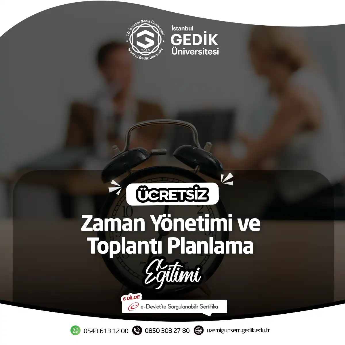 ÜCRETSİZ - Zaman Yönetimi ve Toplantı Planlama Eğitimi