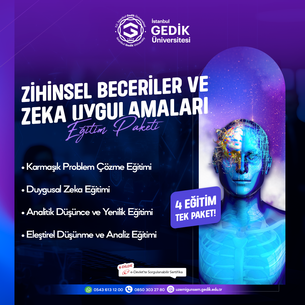 Zihinsel Beceriler ve Zeka Uygulamaları Eğitim Paketi