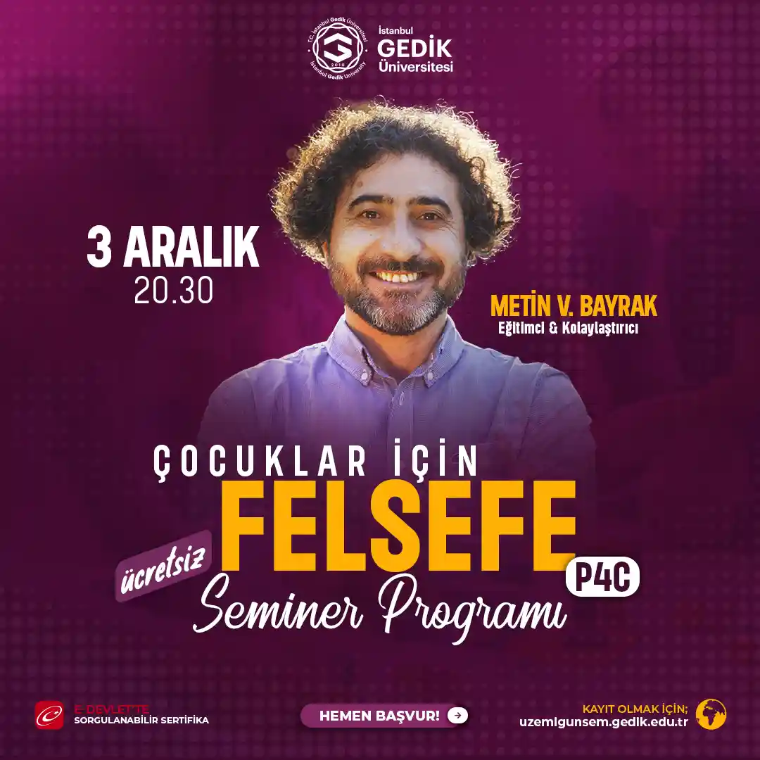 Çocuklar İçin Felsefe Seminer Programı