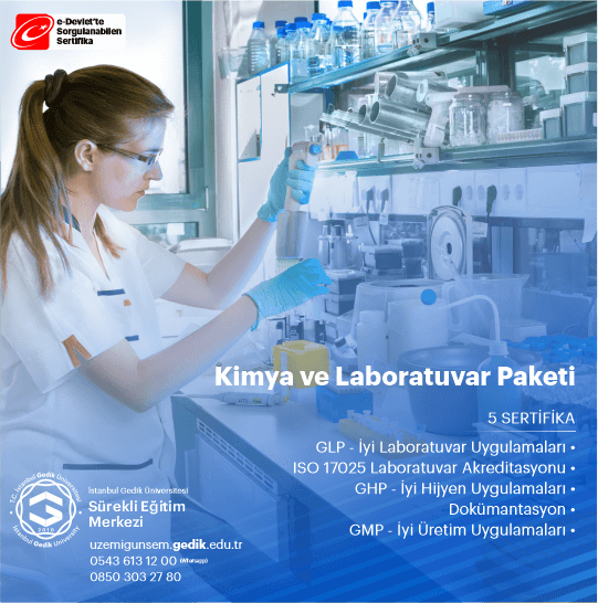 Kimya ve Laboratuvar Sertifikalı Eğitim Paketi , işe girişte CV'nizi güçlendirecek ve görevde yükselme için belirli şartları sağlamanıza yarayacak eğitim ve sertifika programlarını içerisinde barındırmaktadır.