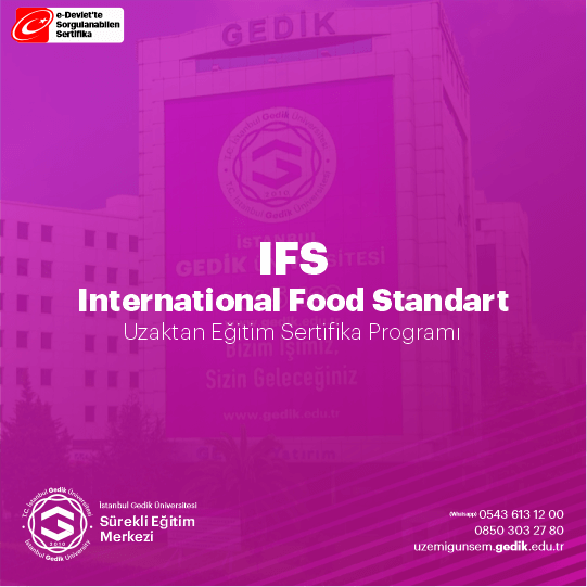 IFS Eğitimi(International Food Standart) Sertifikalı Eğitim Programı