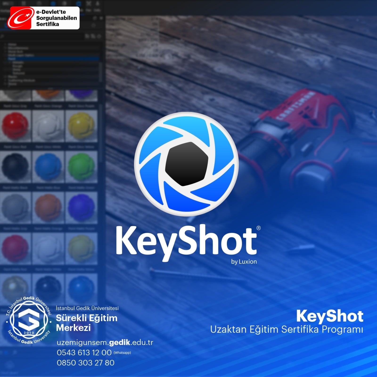 Keyshot 9 Eğitimi Sertifika Programı