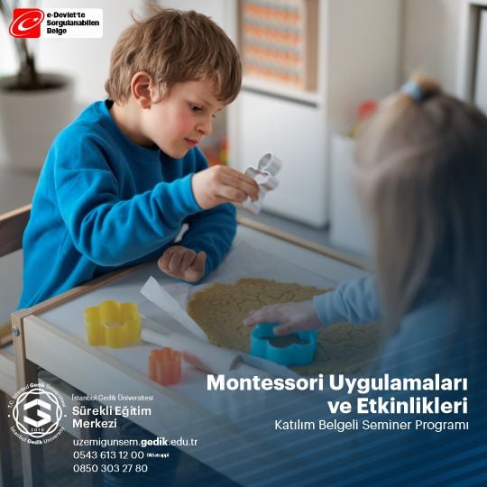 Montessori Uygulamaları ve Etkinlikleri Semineri