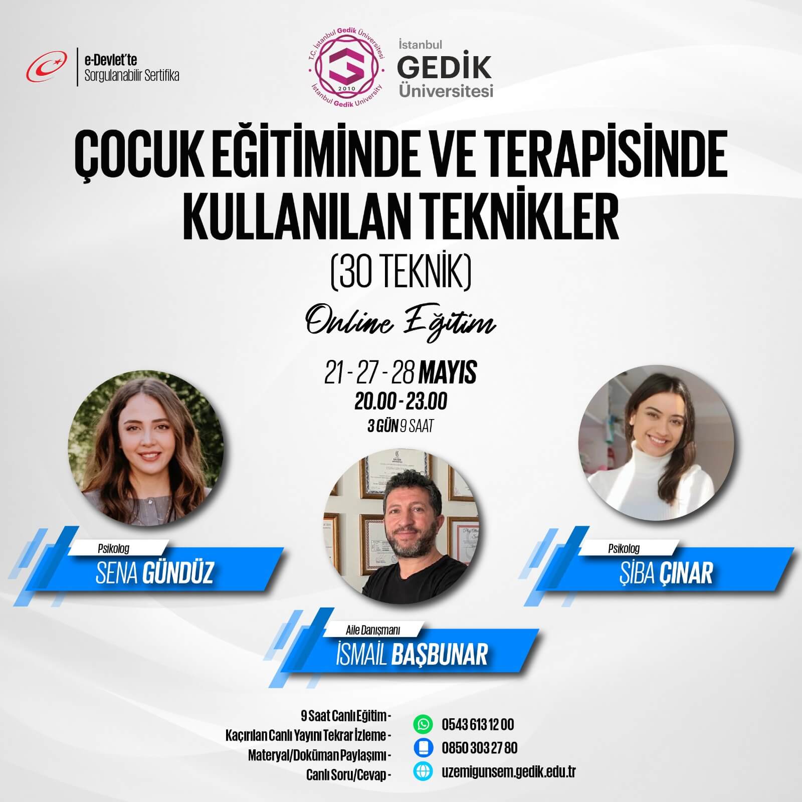 Çocuk Eğitiminde ve Terapisinde Kullanılan 30 Teknik Sertifika Programı