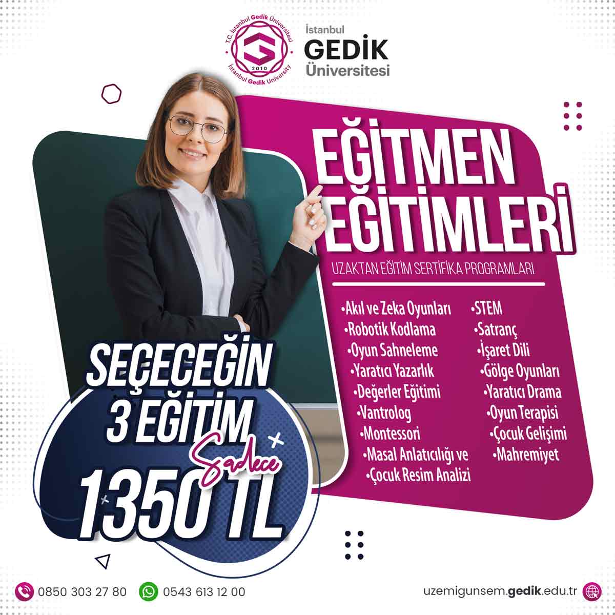 3 Eğitmen Eğitimi Sadece 1350 ₺