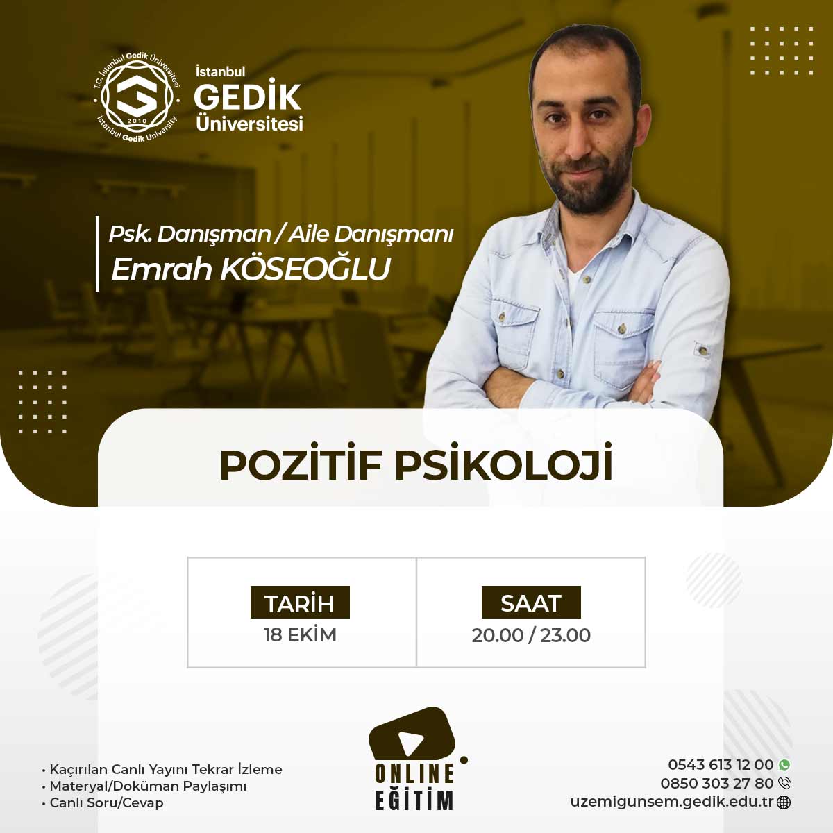 Pozitif Psikoloji Eğitimi Sertifika Programı (Uygulayıcı Eğitim)