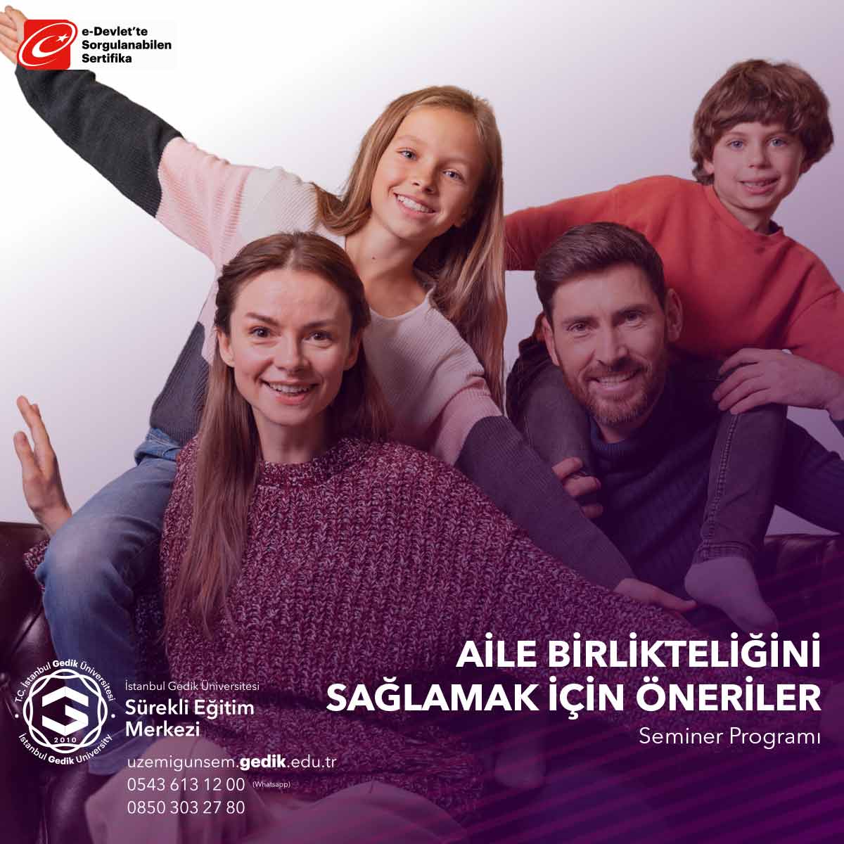  Ailelerin daha sağlıklı ve mutlu ilişkiler kurmalarını, iletişimlerini güçlendirmelerini ve birlikte daha iyi zaman geçirmelerini amaçlayan bir eğitimdir. 