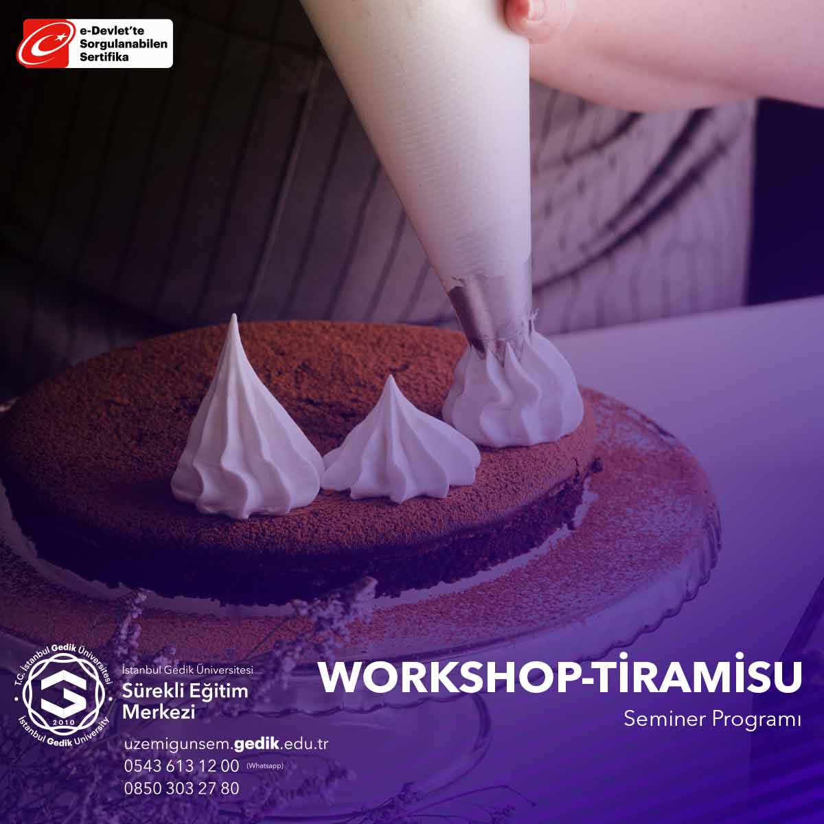 Tiramisu Semineri, İtalyan mutfağına ilgi duyan kişilere veya tatlı yapmayı öğrenmek isteyenlere yönelik keyifli bir eğitimdir. 