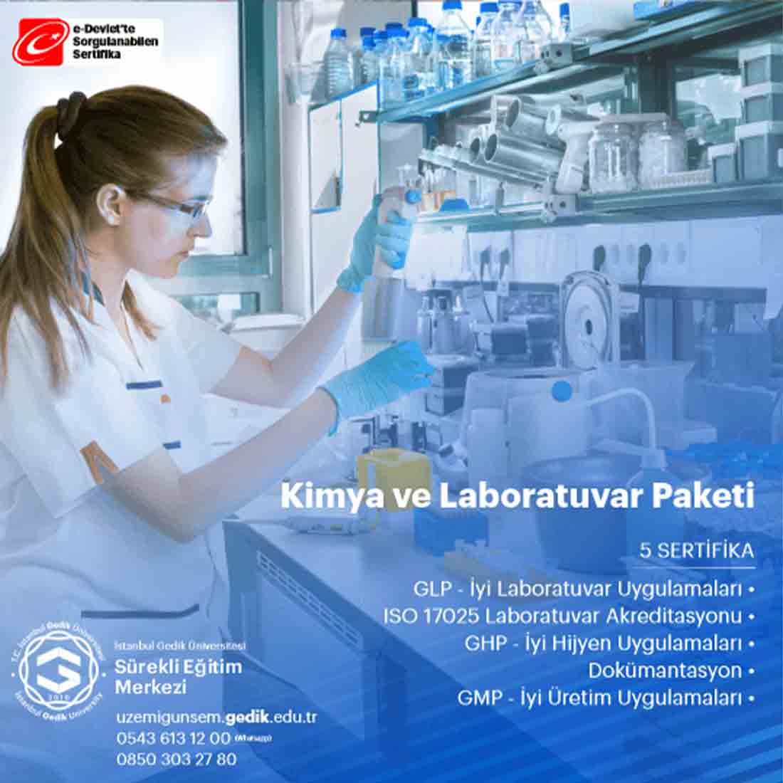 Kimya ve Laboratuvar Sertifikalı (5 Adet) Eğitim Programı 