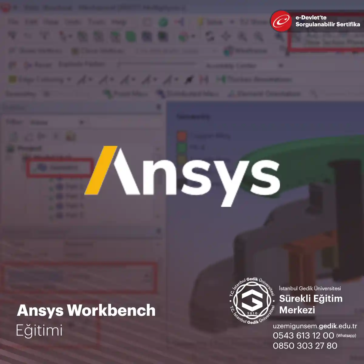 Ansys Workbench Eğitimi 2020 R2 Temel Seviye Analiz Sertifika Programı