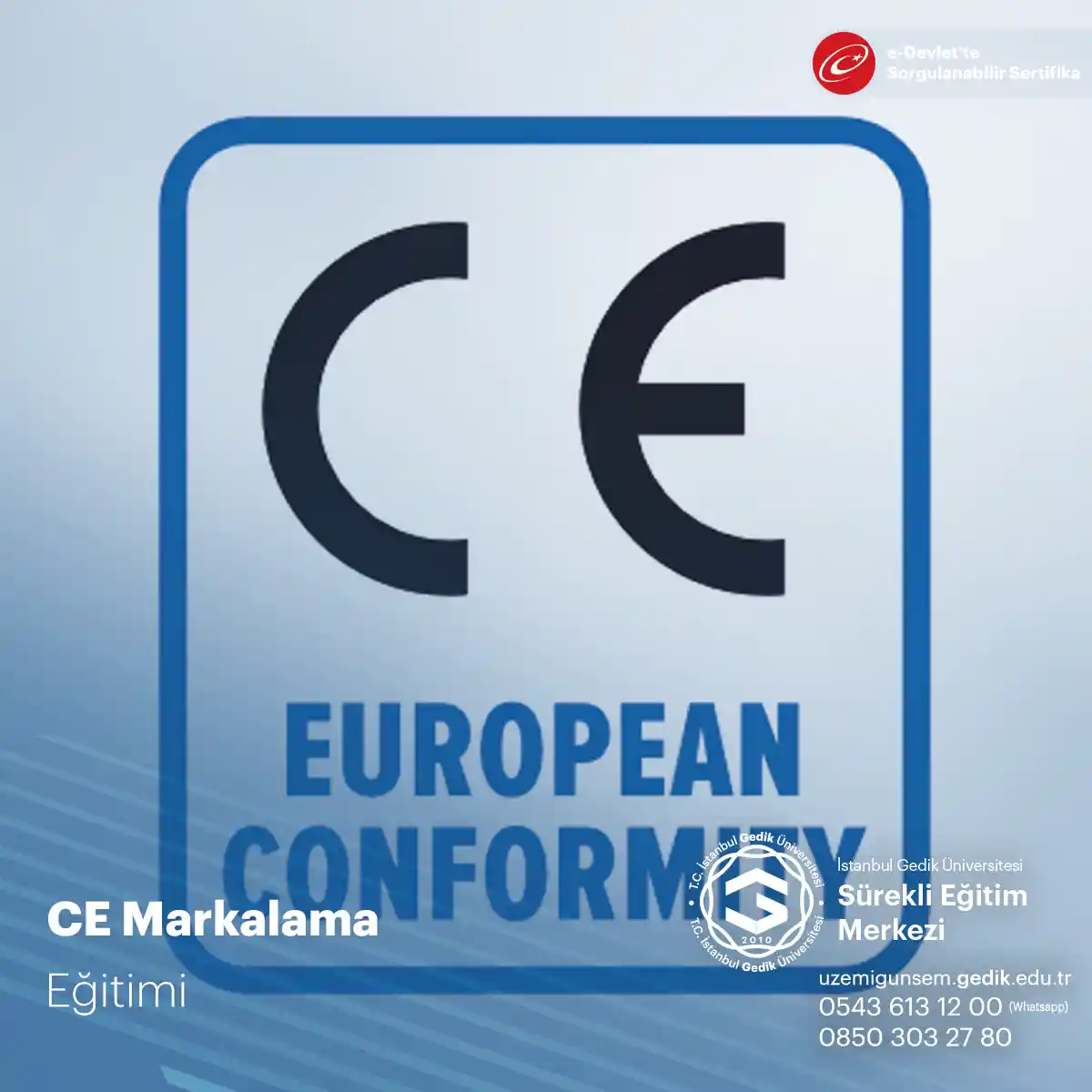 Avrupa Birliği pazarında satılacak bir ürünün eğer Avrupa Birligi Direktiflerinden birinin veya birkaçının kapsamına giriyorsa CE Markasını taşıması yasal bir zorunluluktur. "CE" Markası adını Fransızca "Avrupa'ya Uygunluk" anlamına gelen "Conformité Européene" kelimelerinin baş harflerinden almıştır. Bu düzenleme, üreticilerin CE işaretini ürünlerin üzerinde, ambalajlarında ve ürün hakkındaki her türlü doküman üzerinde kullanmalarını zorunlu kılmaktadır.
