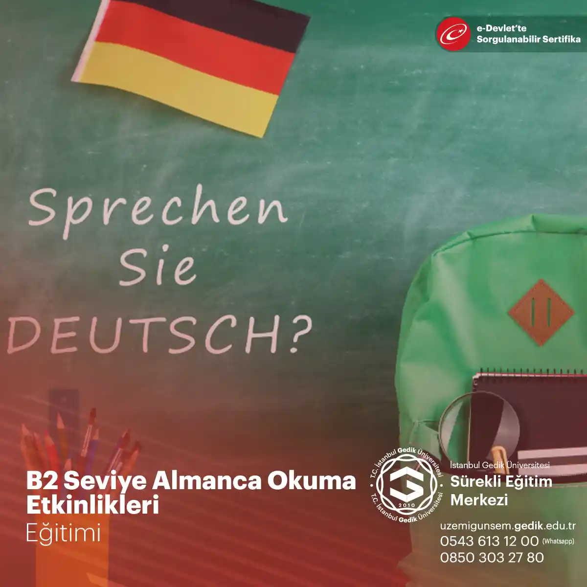 B2 Seviye Almanca Okuma Etkinlikleri Eğitimi