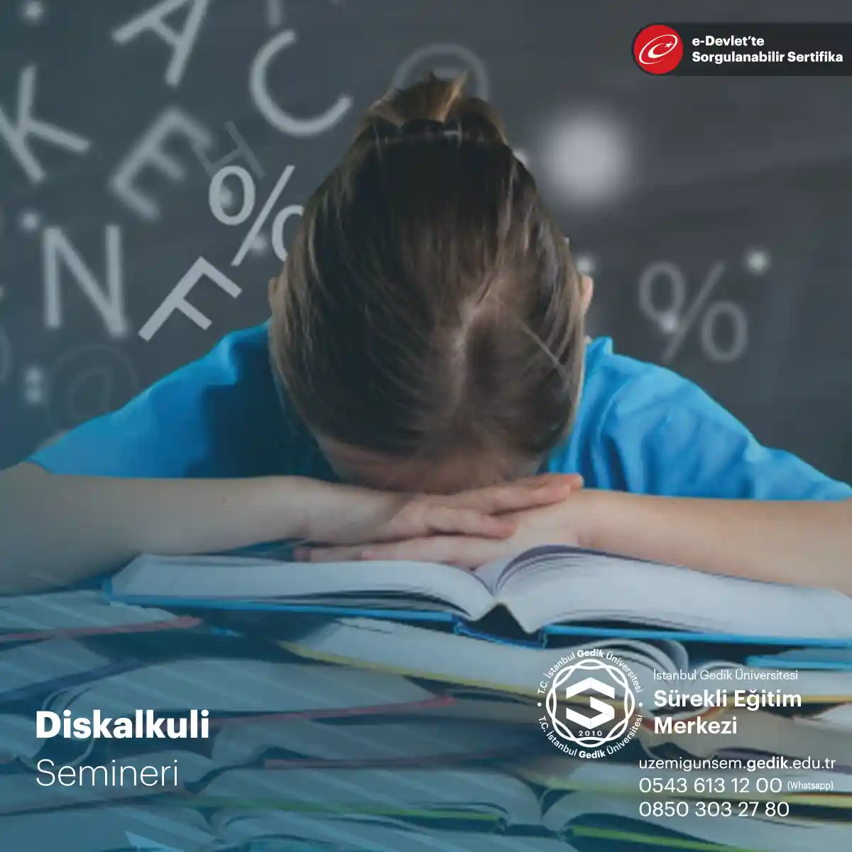 Diskalkuli seminerleri, matematik güçlüğü veya disleksi ile birlikte matematik sorunları yaşayan öğrenciler için düzenlenen eğitim etkinlikleridir.
