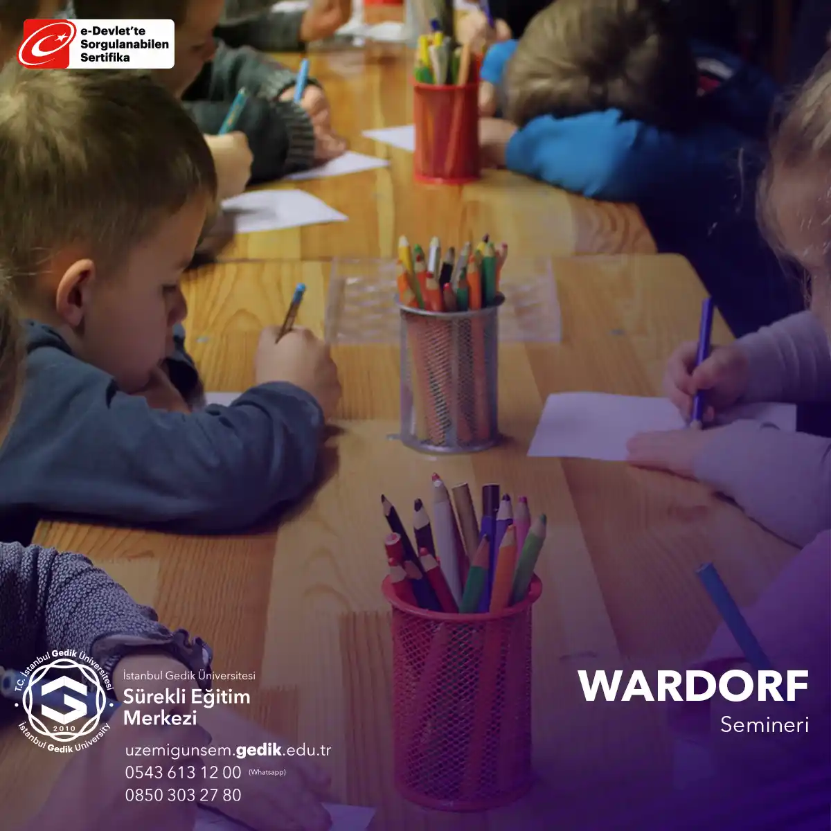 "Waldorf Eğitimi" semineri, eğitimciler ve ebeveynlere, Rudolf Steiner'in kurduğu Waldorf eğitim sistemi ve bu sistemin öğrencilere nasıl derin bir öğrenme deneyimi sunabileceği konusunda bilgi vermektedir.