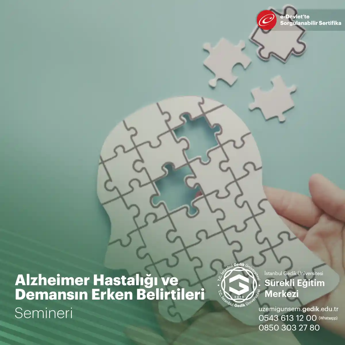 Alzheimer Hastalığı Ve Demansın Erken Belirtileri Semineri