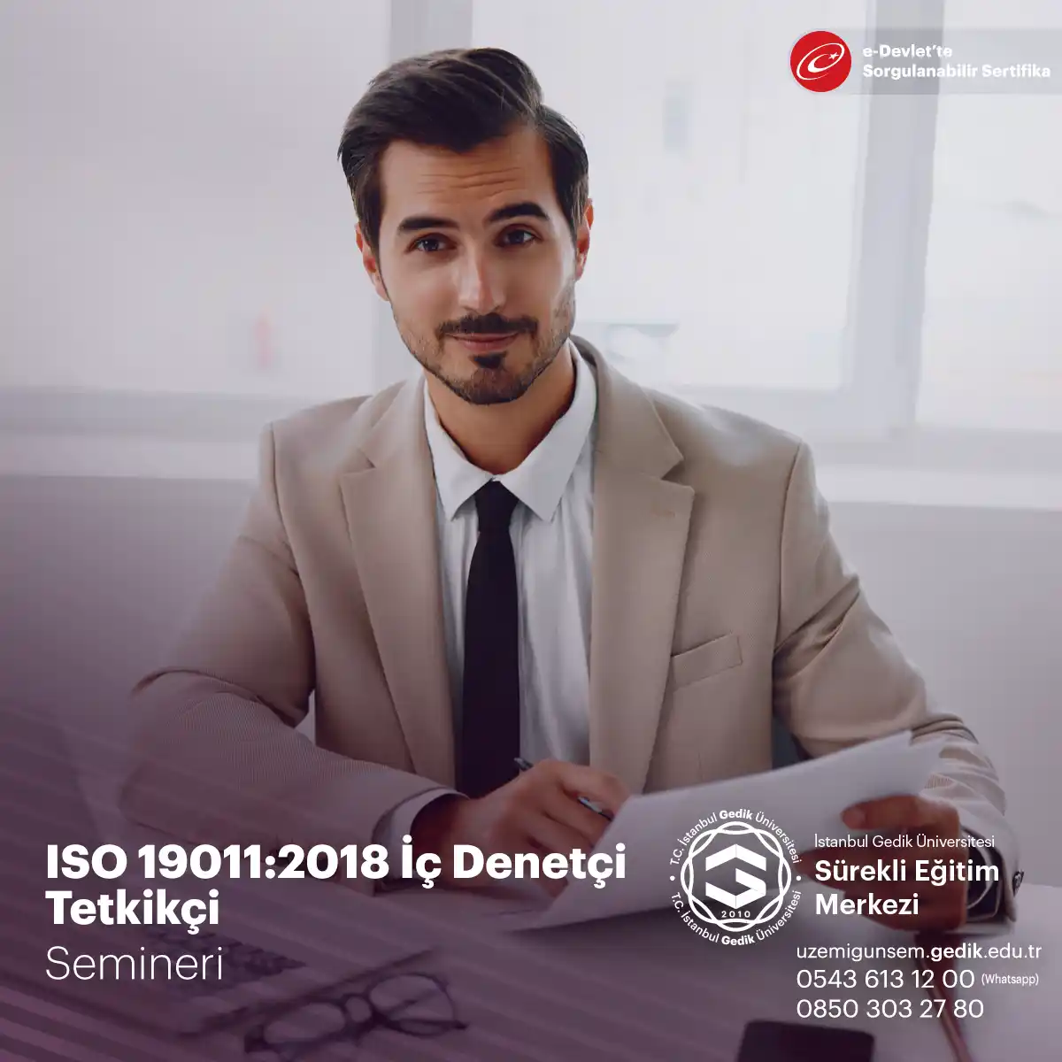 Kurumların ISO standartlarına uyumu ve iyileştirme süreçlerini yönetmek için seminer: Katılımcılara yöntem ve uygulamaların anlatımını gerçekleştirir.