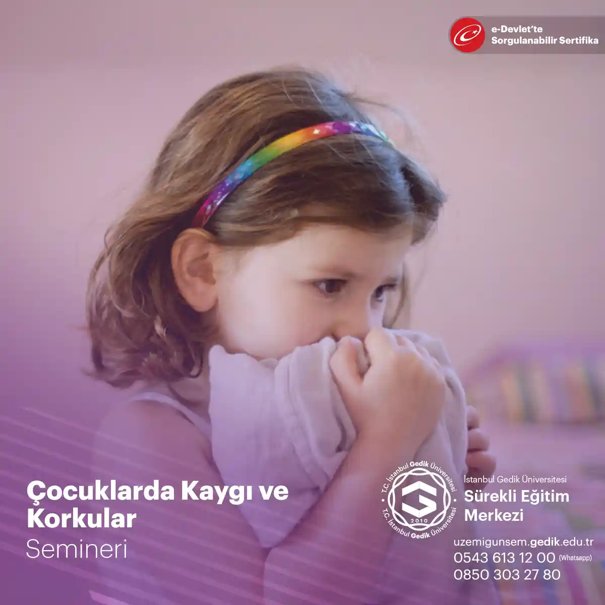 Çocuklarda Kaygı ve Korkular Semineri, ebeveynler, öğretmenler ve diğer çocuk bakıcıları için tasarlanmış bir eğitim programıdır. Bu seminerler, çocukların kaygı ve korkularını nasıl tanımlayacağımızı, nedenlerini anlamaya, bu duygularla başa çıkmak için etkili stratejiler ve çözümler sunar.