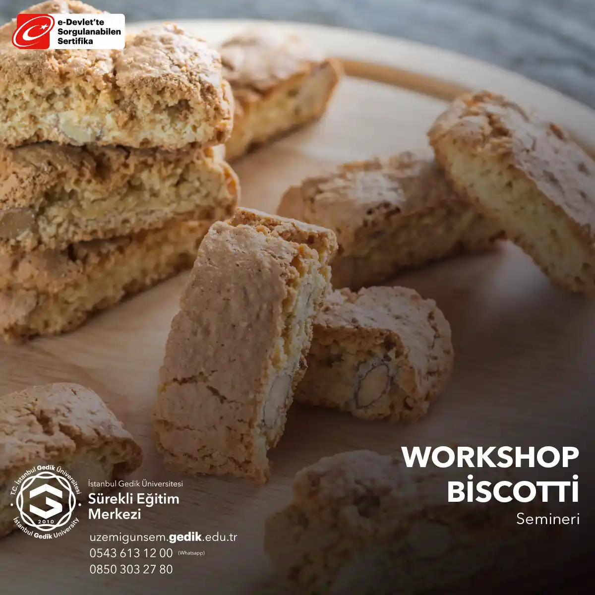 Biscotti yapımı workshop'u, tatlı severlerin bir araya gelerek, İtalyan mutfağının ünlü kurabiyesi biscotti'nin nasıl yapıldığını öğrenmek için düzenlenen interaktif bir etkinliktir.
