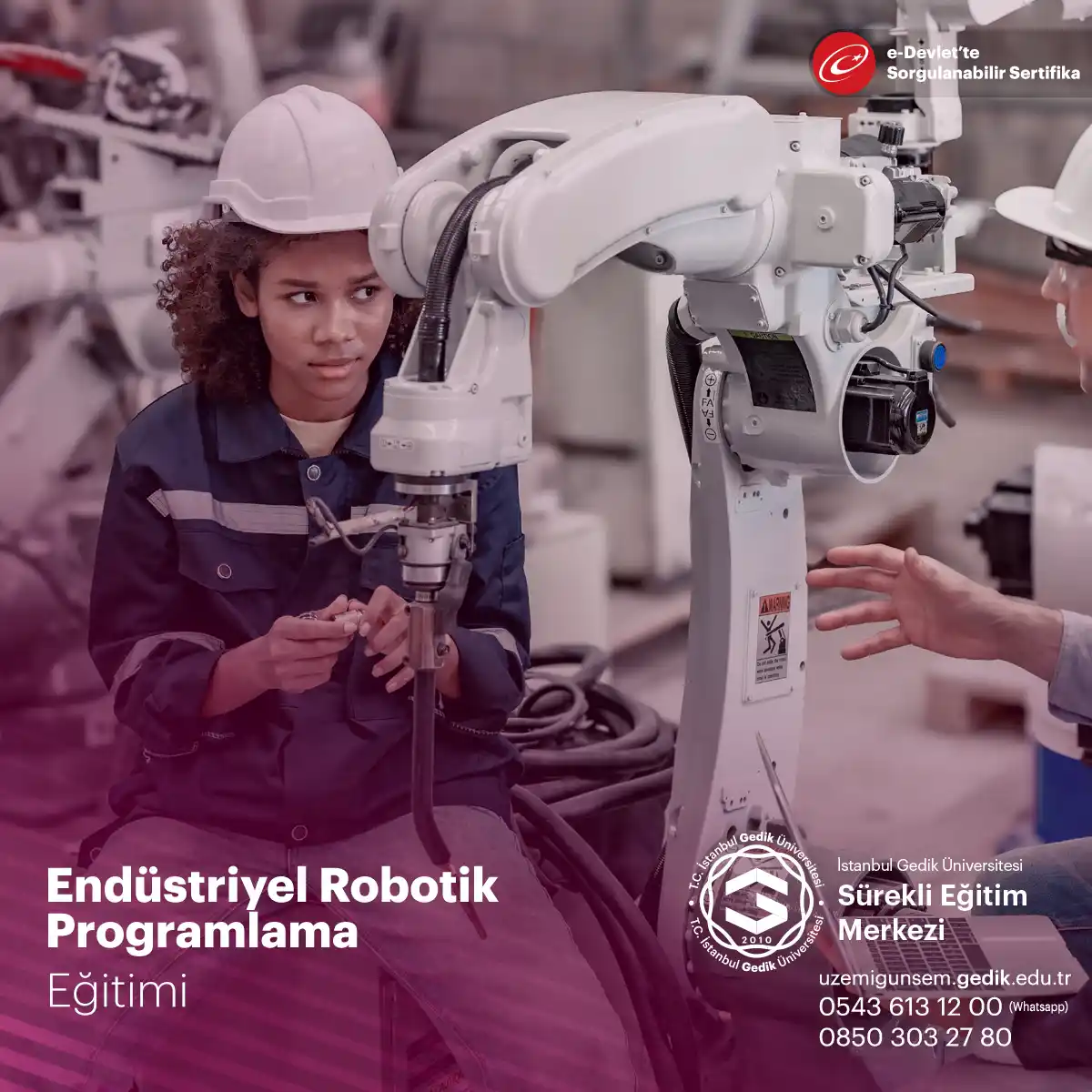 Endüstriyel robotların programlanması ve yönetilmesi konusunda katılımcılara bilgi ve beceri kazandıran bir eğitim programıdır.