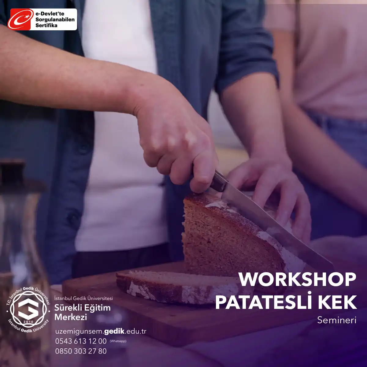 Patatesli Kek Workshop, farklı kek tarifleri denemek isteyen kişilere veya mutfak becerilerini geliştirmek isteyenlere yönelik keyifli bir eğitimdir. 