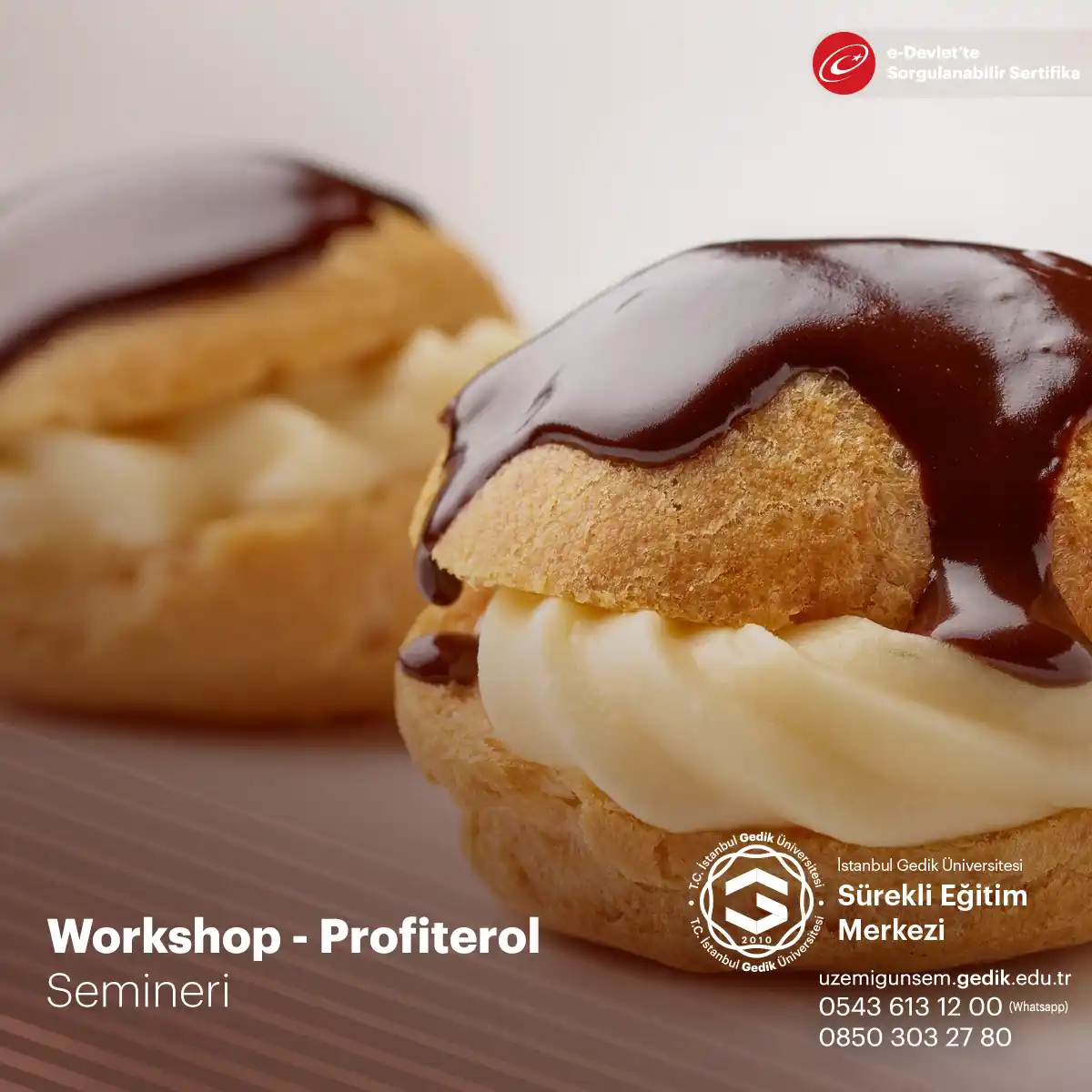 Profiterol yapımı workshop'u, tatlı severlerin bir araya gelerek, Fransız mutfağının ünlü tatlısı profiterolün nasıl yapıldığını öğrenmek için düzenlenen interaktif bir etkinliktir.