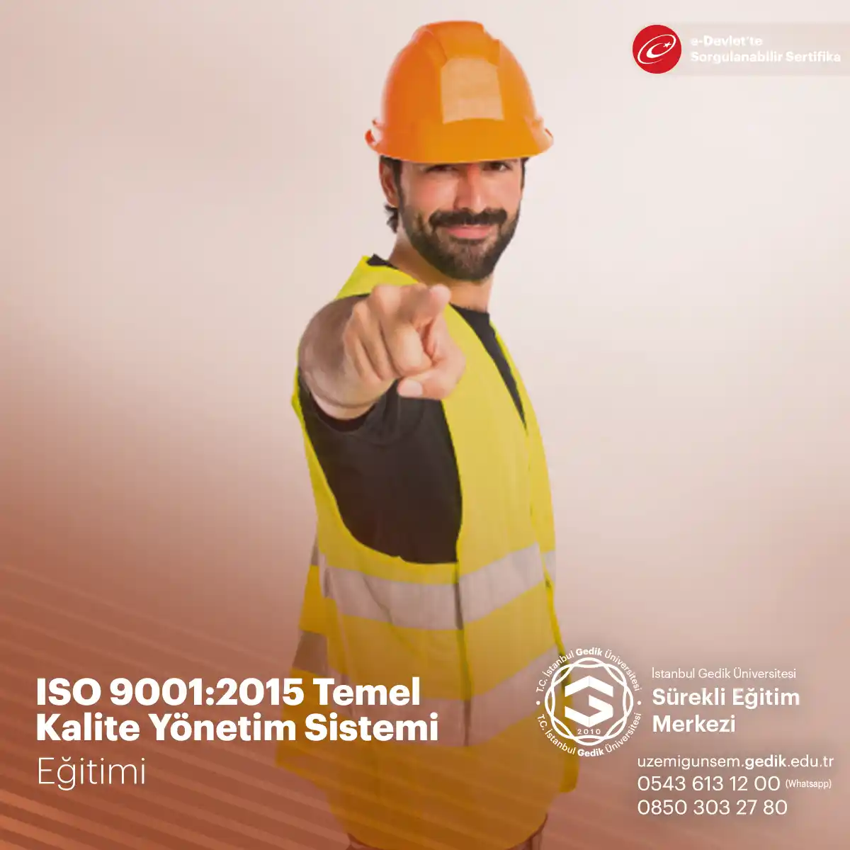 ISO 9001:2015 Temel Kalite Yönetimi Sertifikalı Eğitim Programı