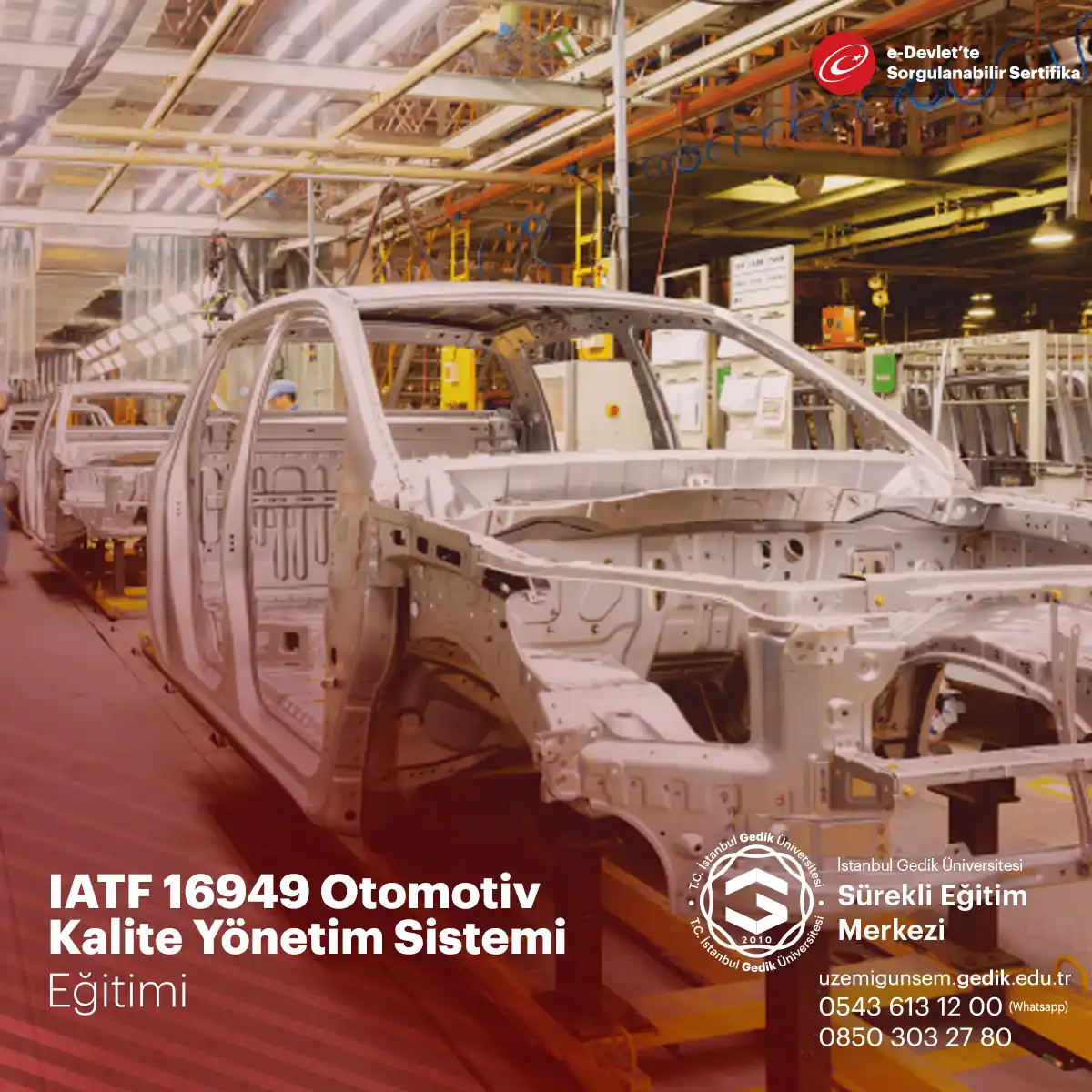 IATF 16949 Sertifikası Otomotiv Kalite Yönetim Sistemi 