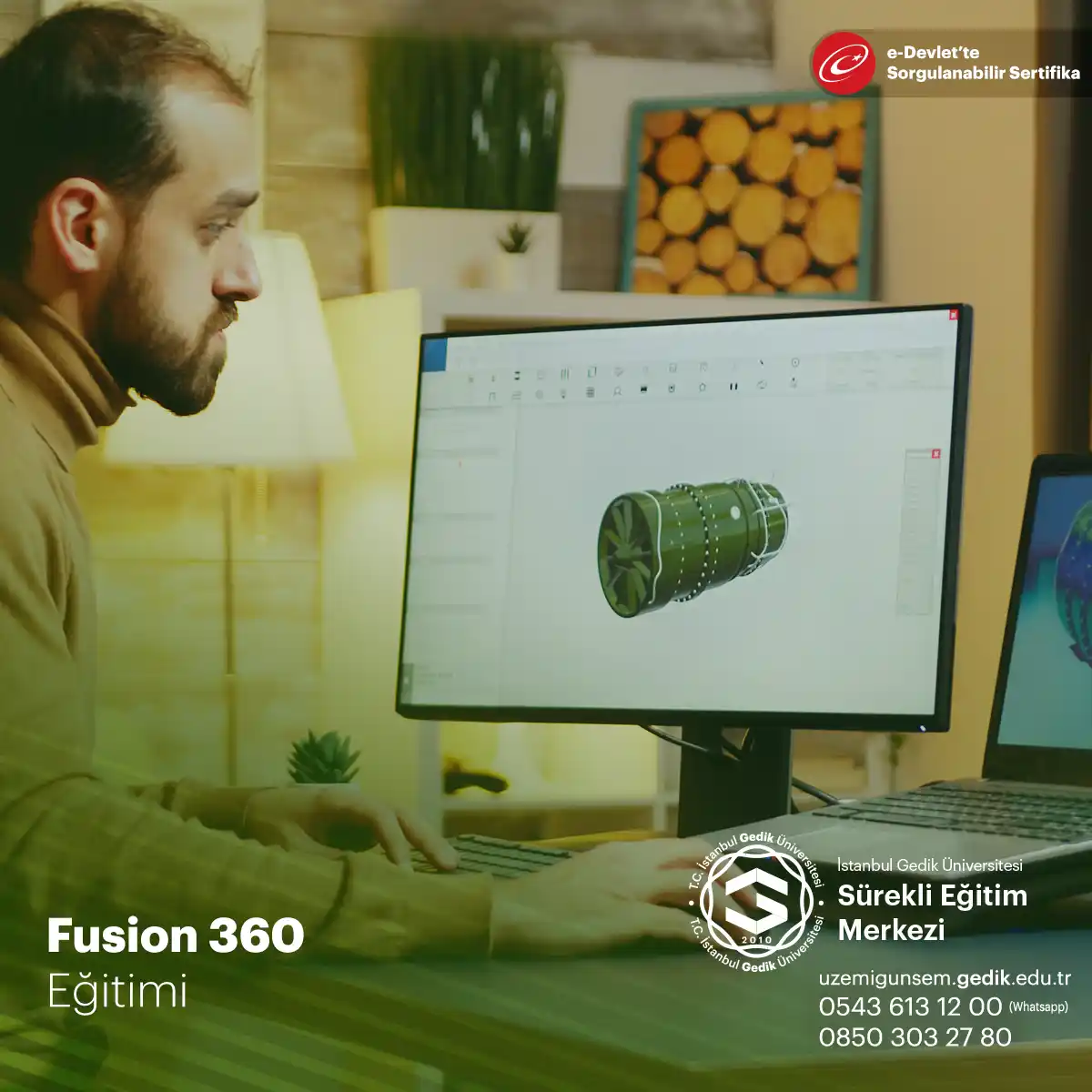 Fusion 360 Eğitimi (Temel ve İleri Seviye Tasarım İle Render) Sertifika Programı