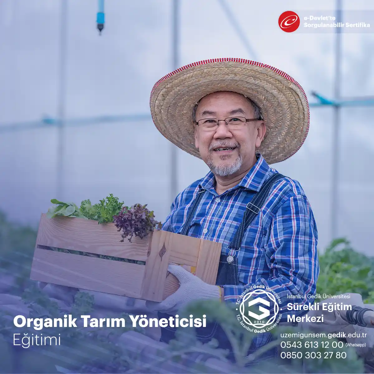 Organik Tarım Yöneticisi Sertifikalı Eğitim Programı içeriği oldukça geniş olan bu program mesleki alanda katılımcıya bilgi, tecrübe ve kazanım sunması hedeflenerek hazırlanmıştır..
