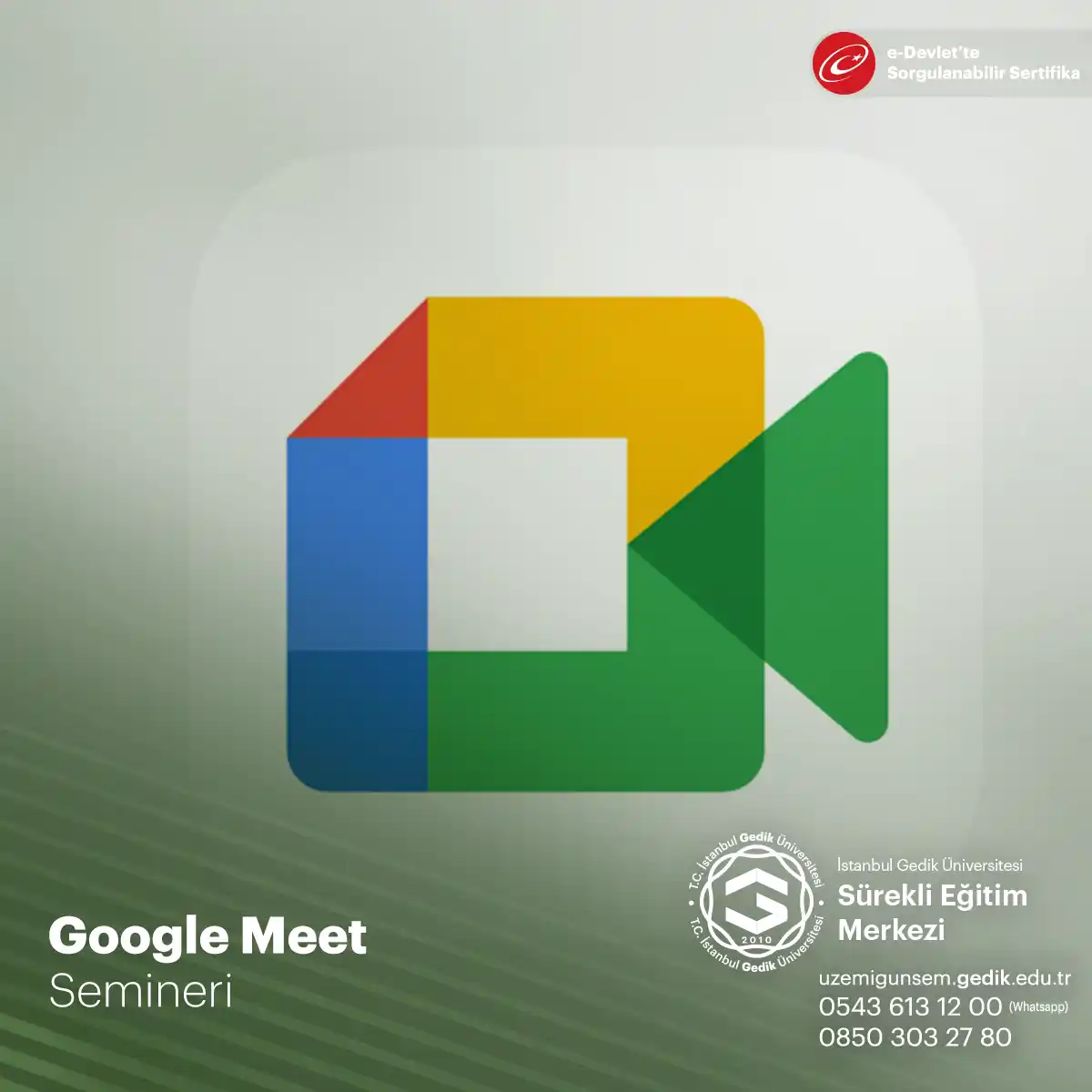 Google Meet Seminer Programı