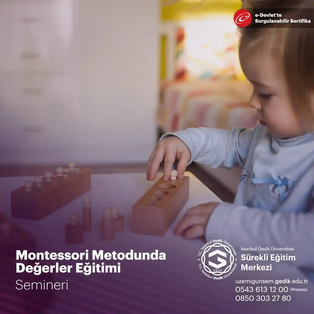 Montessori metodunda değerler eğitimi, Maria Montessori'nin öğretim felsefesinin temel taşlarından birini oluşturur.